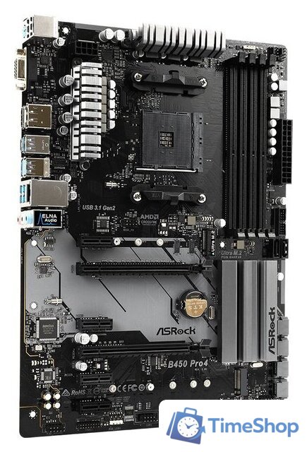 Материнская плата ASRock B450 Pro4 - Изображение №3 — Интернет-магазин Time-Shop
