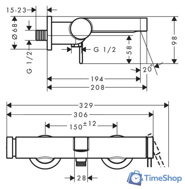 Смеситель Hansgrohe Finoris 76420670 00000094281 - Изображение №3 — Интернет-магазин Time-Shop