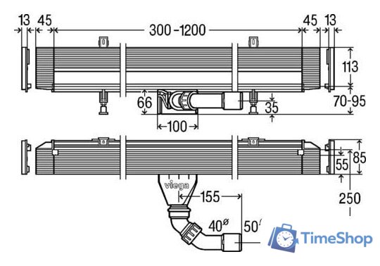 Трап/канал Viega 4968.10 736736 - Изображение №3 — Интернет-магазин Time-Shop