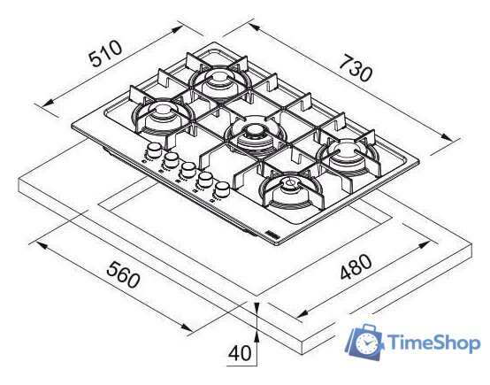 Варочная панель Franke FHMA 755 4G DC MB C - Изображение №3 — Интернет-магазин Time-Shop