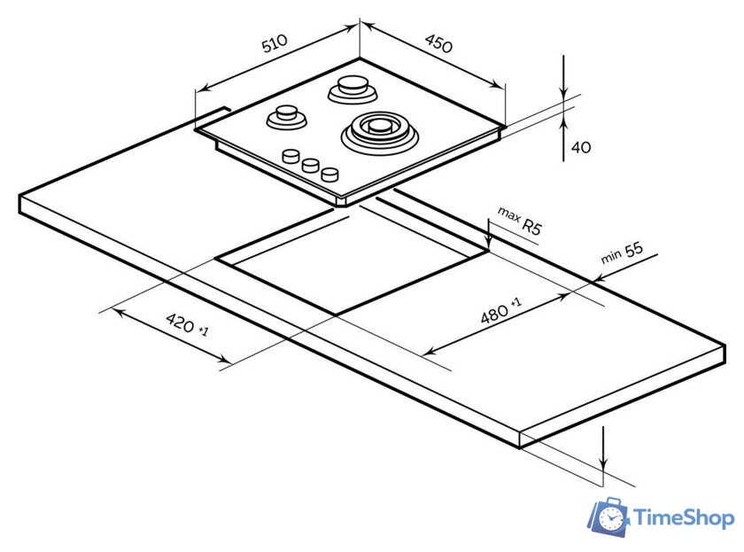 Варочная панель LEX GVG 435 GR - Изображение №8 — Интернет-магазин Time-Shop