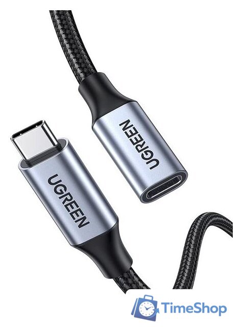 Удлинитель Ugreen USB Type-C - USB Type-C US372 30205 (1 м, черный) - Изображение №1 — Интернет-магазин Time-Shop