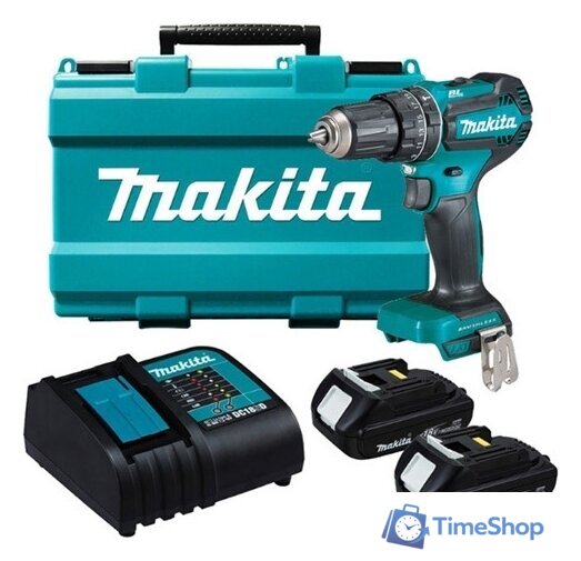 Ударная дрель-шуруповерт Makita DHP485RAJ (с 2-мя АКБ, кейс) - Изображение №1 — Интернет-магазин Time-Shop