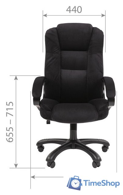 Офисное кресло CHAIRMAN 600 Home (черный) - Изображение №4 — Интернет-магазин Time-Shop