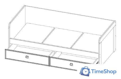 Кровать Anrex Magellan 90-2 90x200 655627 (сосна винтаж) - Изображение №2 — Интернет-магазин Time-Shop