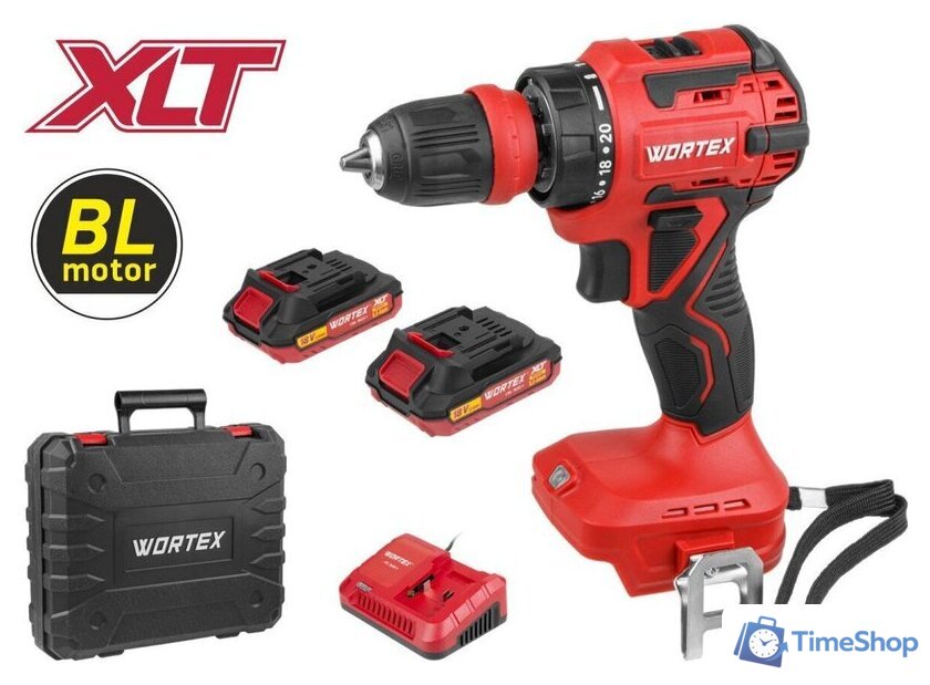 Дрель-шуруповерт Wortex BD 2025 LiSET ALL1 XLT 1325843 (с 2-мя АКБ, кейс) - Изображение №1 — Интернет-магазин Time-Shop