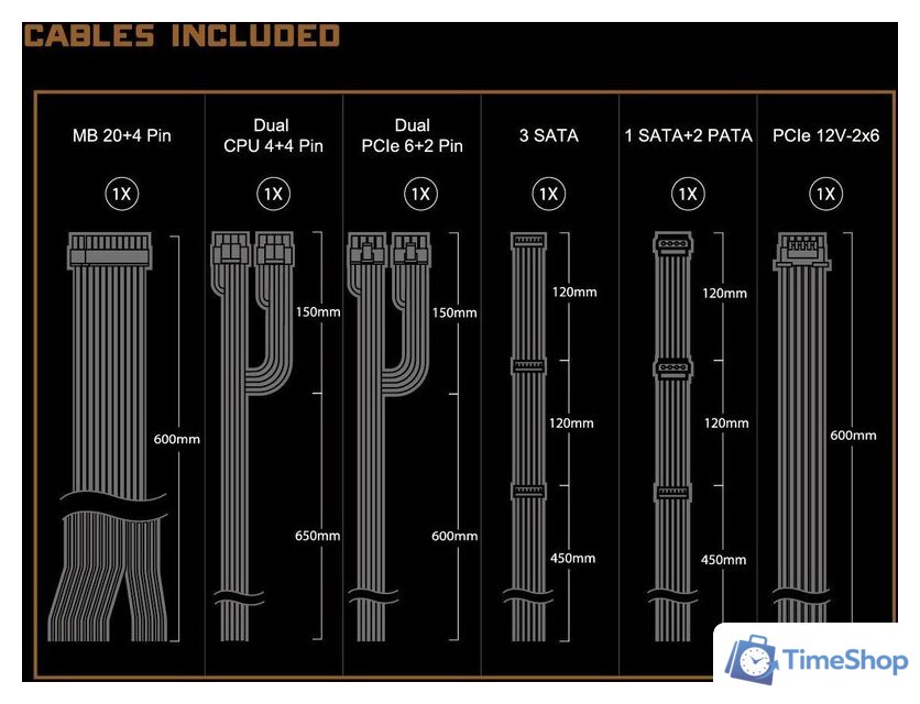 Блок питания ASRock Challenger 750W CL-750B - Изображение №6 — Интернет-магазин Time-Shop