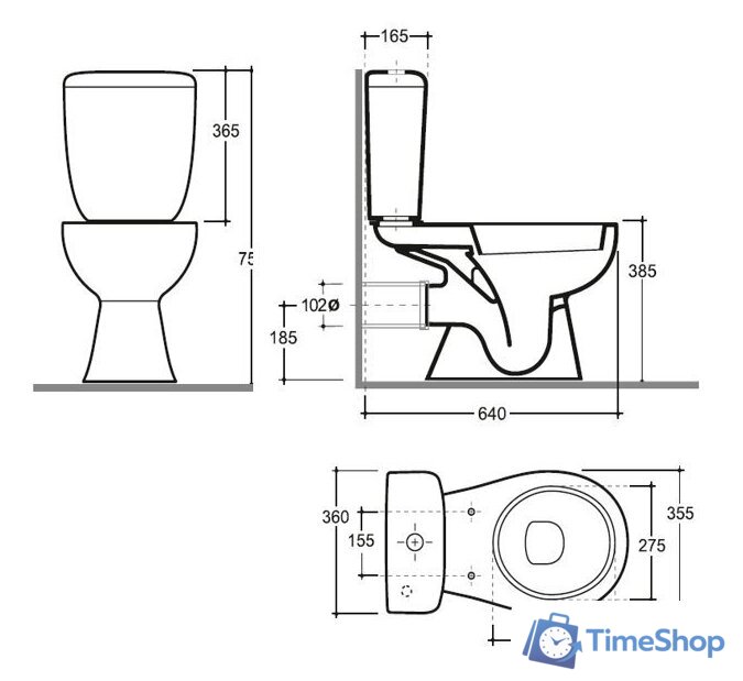 Унитаз напольный Керамин Позитано МС Инкоэр-Б1 (с мягким сидением) - Изображение №7 — Интернет-магазин Time-Shop