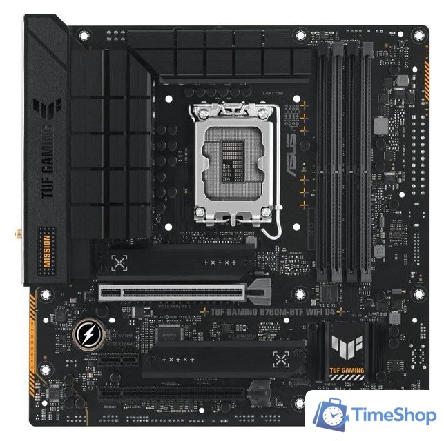 Материнская плата ASUS TUF Gaming B760M-BTF WIFI D4 - Изображение №1 — Интернет-магазин Time-Shop