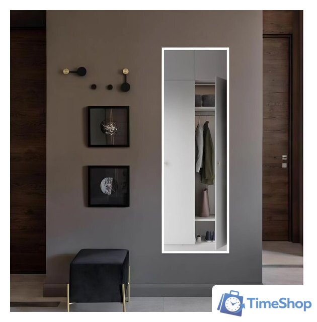 Зеркало EMZE Line 180x60 LINE.180.60.BEL (белый) - Изображение №2 — Интернет-магазин Time-Shop