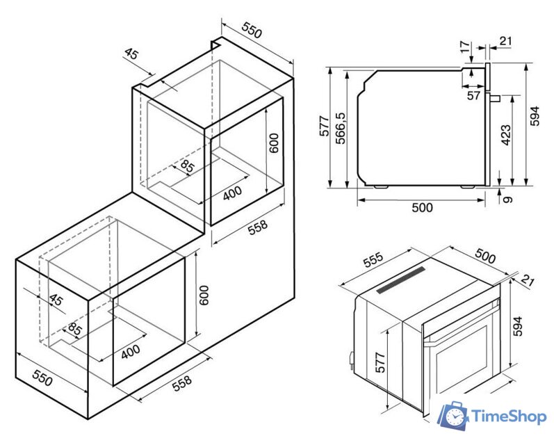 Электрический духовой шкаф Krona Pronto 60 BL G2 - Изображение №15 — Интернет-магазин Time-Shop