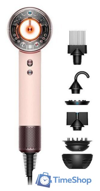 Фен Dyson HD16 Supersonic Nural Curly+Coily (евровилка, керамический розовый/розовое золото) - Изображение №1 — Интернет-магазин Time-Shop