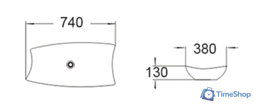 Умывальник SantiLine SL-1029 - Изображение №2 — Интернет-магазин Time-Shop