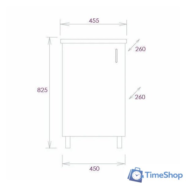  Onika Тумба под умывальник Тимбер 45 104508 - Изображение №8 — Интернет-магазин Time-Shop