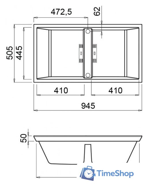 Кухонная мойка Elleci Dogma 100 Slim 86 Black - Изображение №2 — Интернет-магазин Time-Shop