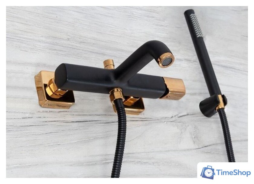 Смеситель Rea Salto REA-B6352 (черный/золотой) - Изображение №3 — Интернет-магазин Time-Shop