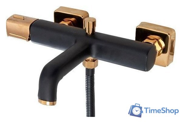 Смеситель Rea Salto REA-B6352 (черный/золотой) - Изображение №1 — Интернет-магазин Time-Shop
