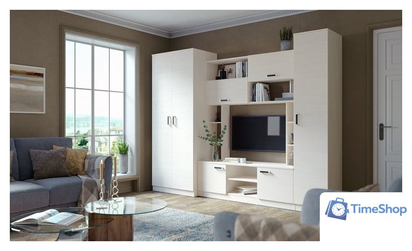 Стенка Евва Престиж-3 АЭП ПС-003-11 (без рисунка/бодега) - Изображение №5 — Интернет-магазин Time-Shop