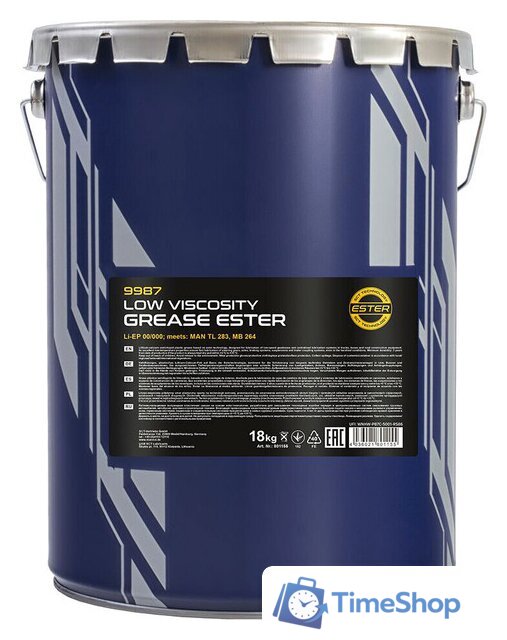  Mannol Fliessfett Li-EP 00/000 18 кг 9987 - Изображение №1 — Интернет-магазин Time-Shop