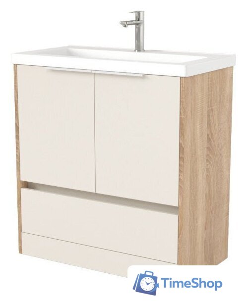  Дабер Тумба под умывальник 017 Тобага/Эридан 80 Т17.8Т.0.18Б (бежевый/дуб бардолино/ручка белая) - Изображение №1 — Интернет-магазин Time-Shop