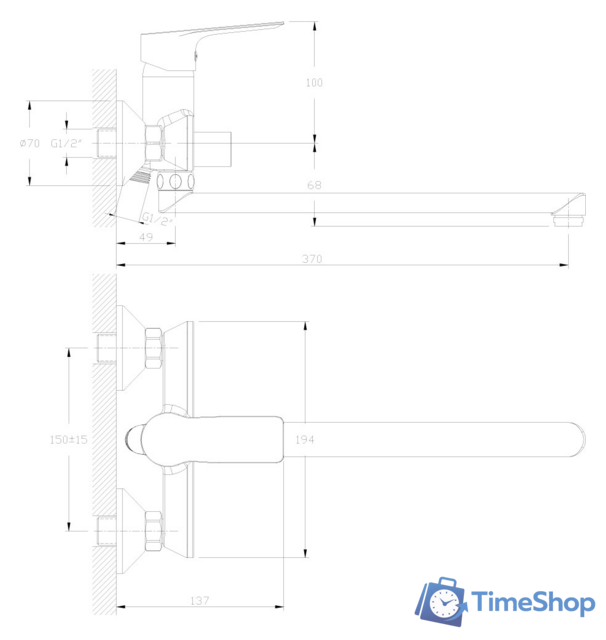 Смеситель Rossinka Silvermix RS27-33 - Изображение №2 — Интернет-магазин Time-Shop