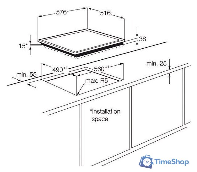 Варочная панель Electrolux EHF6342XOK - Изображение №2 — Интернет-магазин Time-Shop