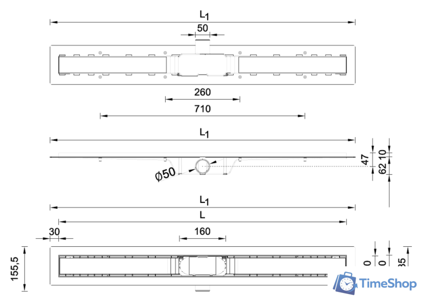Трап/канал Styron STY-F-80 - Изображение №3 — Интернет-магазин Time-Shop