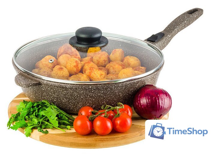 Сковорода Elan Gallery Гармония вкуса 120346 (коричневый опал) - Изображение №7 — Интернет-магазин Time-Shop