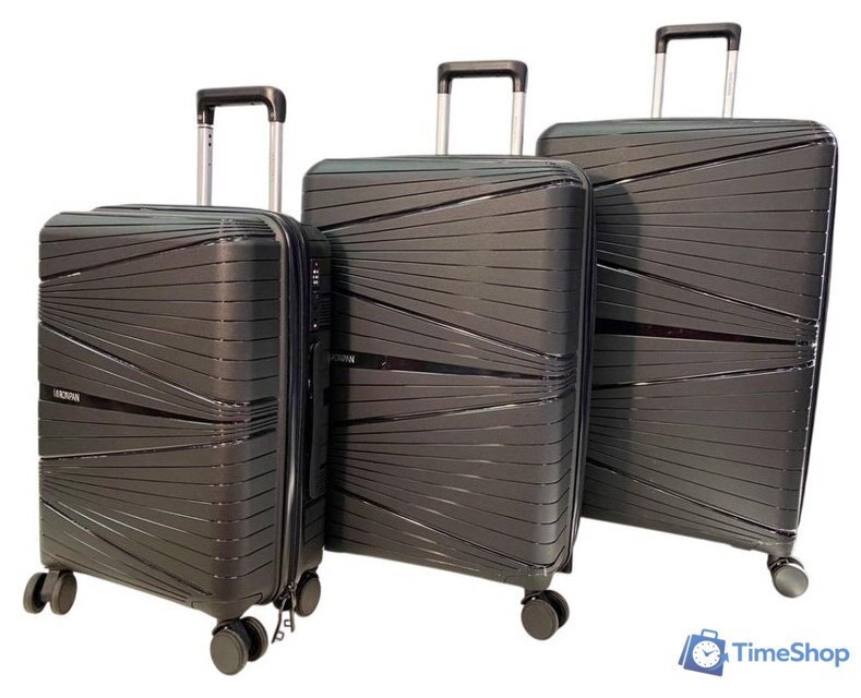 Чемодан-спиннер Mironpan 23103 (S, черный) - Изображение №2 — Интернет-магазин Time-Shop