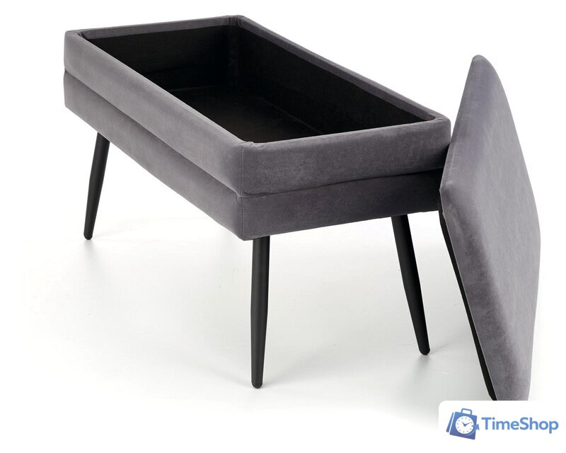 Пуфик Halmar Velva (серый/черный) - Изображение №3 — Интернет-магазин Time-Shop