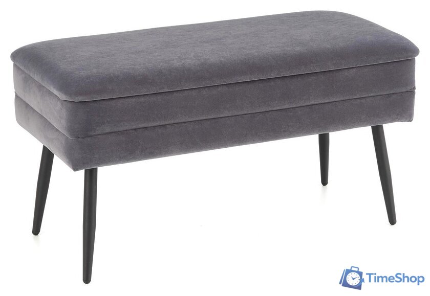 Пуфик Halmar Velva (серый/черный) - Изображение №1 — Интернет-магазин Time-Shop