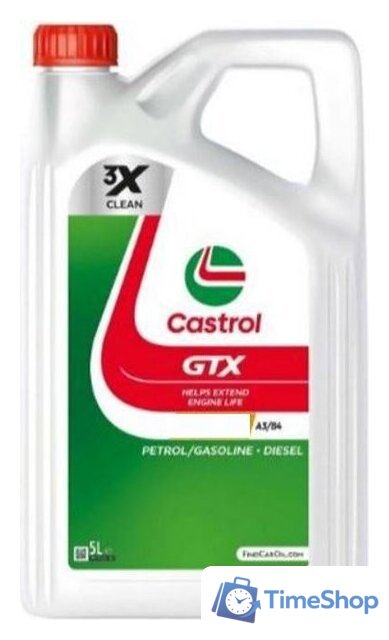 Моторное масло Castrol GTX 10W-40 A3/B4 5л - Изображение №1 — Интернет-магазин Time-Shop