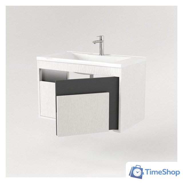  Дабер Тумба под умывальник 016 Cersanit Como 70 Т16.7C.0.20_light (с подсветкой, белый древесный/серый) - Изображение №3 — Интернет-магазин Time-Shop