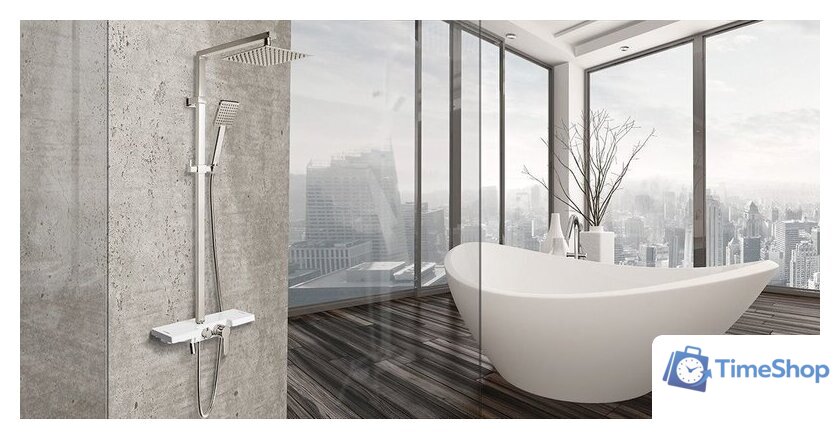 Душевая система  Rea Lucas REA-P0221 (хром/белый) - Изображение №4 — Интернет-магазин Time-Shop