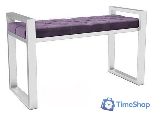 Банкетка Hype Mebel Бридж (белый/фиолетовый) - Изображение №1 — Интернет-магазин Time-Shop