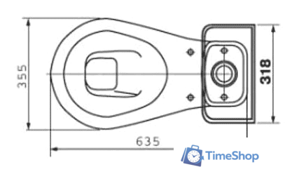Унитаз напольный Оскольская керамика Дора (белый) - Изображение №3 — Интернет-магазин Time-Shop