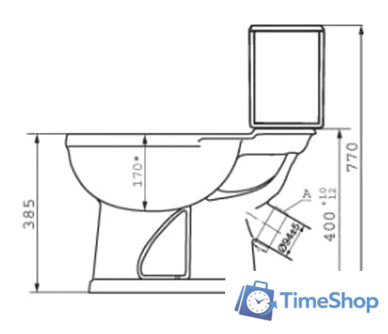 Унитаз напольный Оскольская керамика Дора (белый) - Изображение №2 — Интернет-магазин Time-Shop