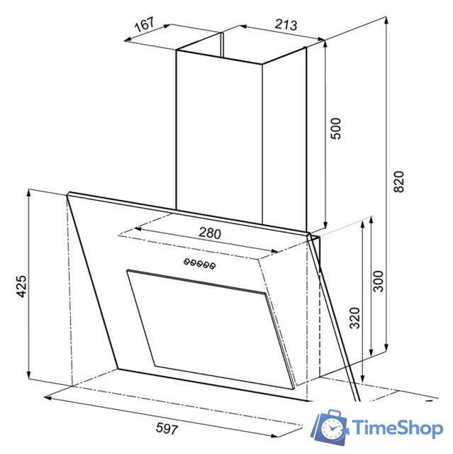 Кухонная вытяжка Krona Fiona 600 PB (белый) - Изображение №3 — Интернет-магазин Time-Shop