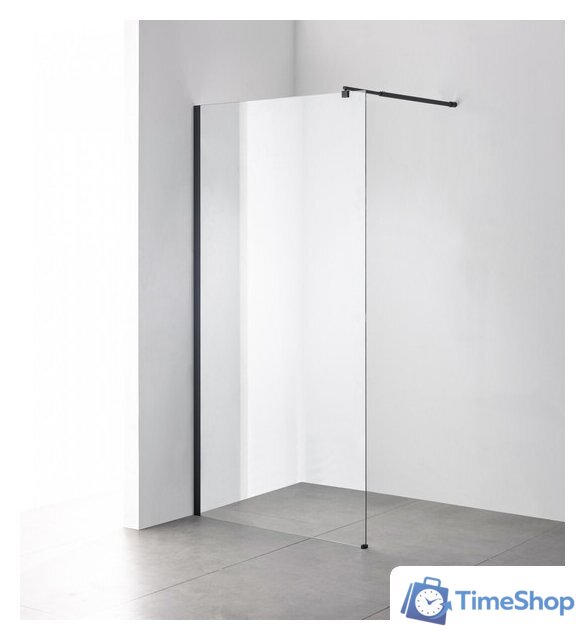 Душевая стенка Saniteco Walk-In SN-W8TB120 (120x200, прозрачное стекло, черный профиль) - Изображение №5 — Интернет-магазин Time-Shop