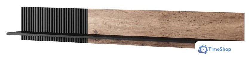 Полка Halmar Random P-2 (дуб вотан/черный) - Изображение №1 — Интернет-магазин Time-Shop