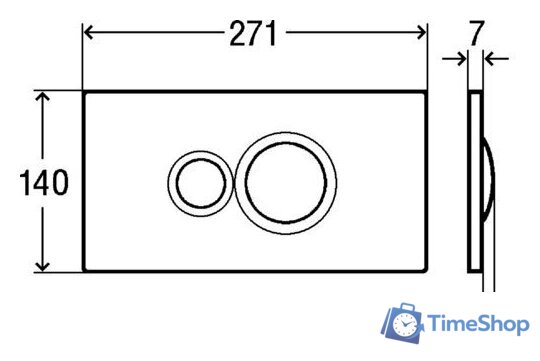 Панель смыва Viega Visign for Style 10 8315.1 (хром) [596 323] - Изображение №3 — Интернет-магазин Time-Shop