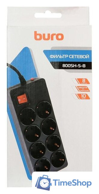 Сетевой фильтр Buro 800SH-5-B - Изображение №4 — Интернет-магазин Time-Shop
