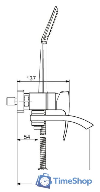 Смеситель Kern 3057 (матовое золото) - Изображение №2 — Интернет-магазин Time-Shop