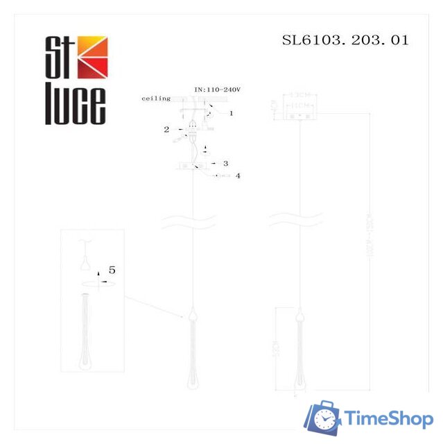 Точечный светильник ST Luce Faenza SL6103.203.01 - Изображение №5 — Интернет-магазин Time-Shop