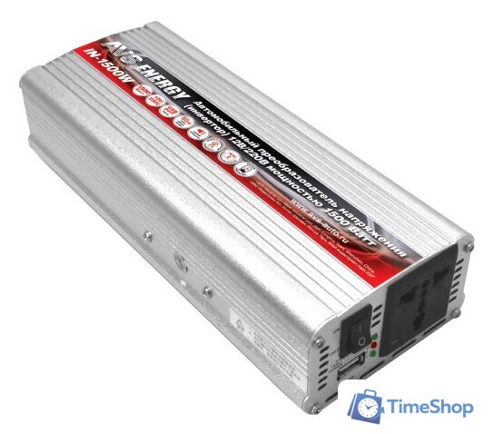 Автомобильный инвертор AVS 12/220V IN-1500W - Изображение №1 — Интернет-магазин Time-Shop