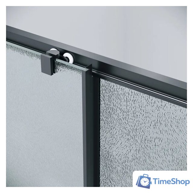 Душевой уголок Grossman Cosmo 110x100x195 120.K33.02.1110.21.02 (черный матовый/стекло шиншилла) - Изображение №3 — Интернет-магазин Time-Shop