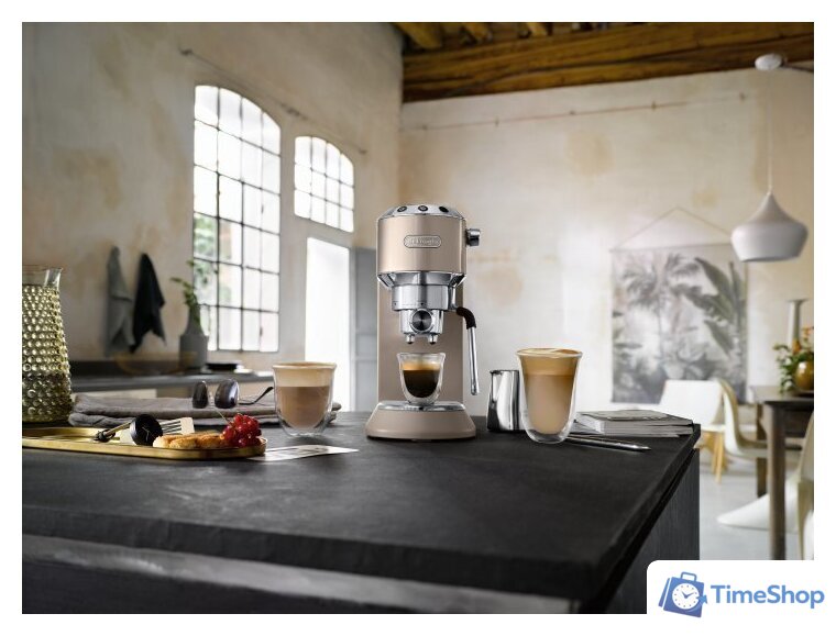 Рожковая кофеварка DeLonghi Dedica Arte EC885.BG - Изображение №7 — Интернет-магазин Time-Shop