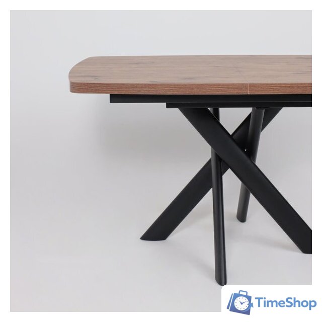 Кухонный стол Мамадома Leonel-130 раздвижной 130-165х85 (дуб веллингтон/черный) - Изображение №11 — Интернет-магазин Time-Shop