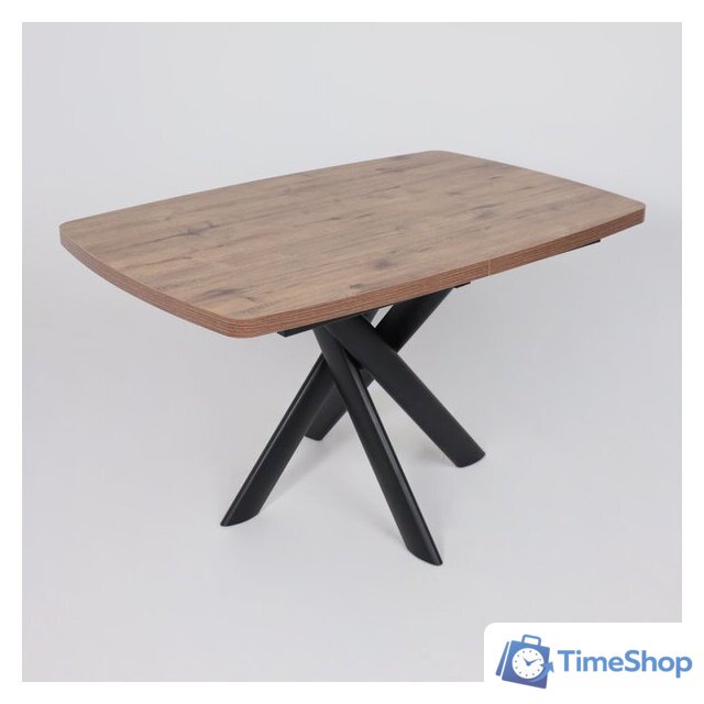 Кухонный стол Мамадома Leonel-130 раздвижной 130-165х85 (дуб веллингтон/черный) - Изображение №8 — Интернет-магазин Time-Shop