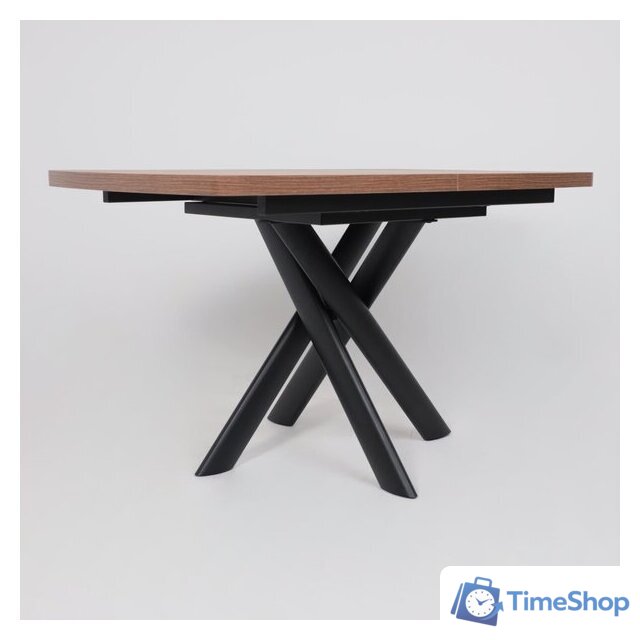 Кухонный стол Мамадома Leonel-130 раздвижной 130-165х85 (дуб веллингтон/черный) - Изображение №9 — Интернет-магазин Time-Shop